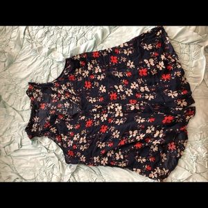 Sanctuary Button Down Blouse with Slit Back